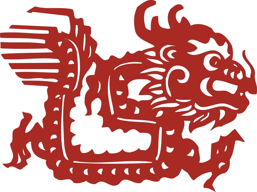 中国风中式传统喜庆民俗人物动物窗花剪纸插画边框AI矢量PNG素材【374】